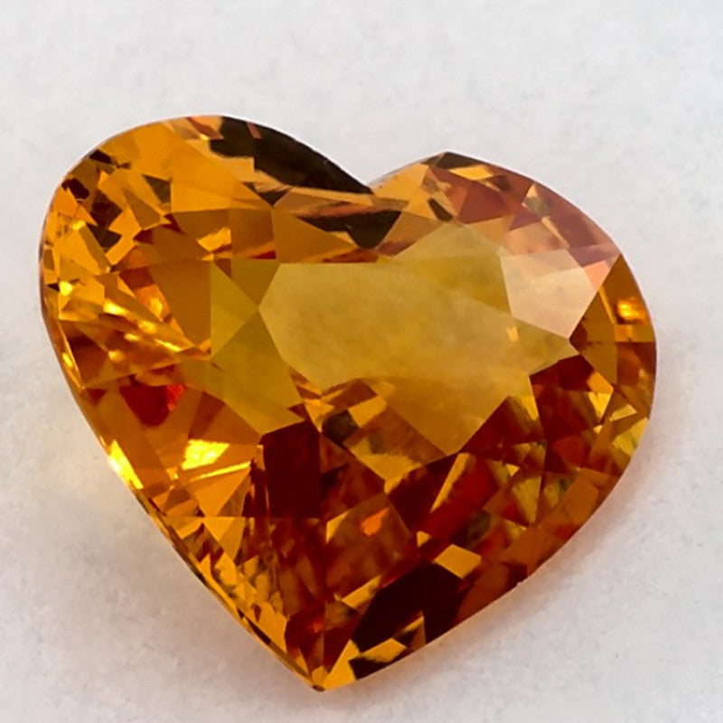 2.08 Carat Heart Natural Yellow Sapphire