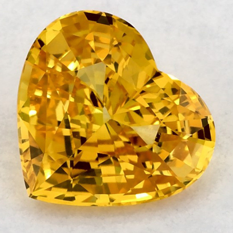 2.02 Carat Heart Natural Yellow Sapphire