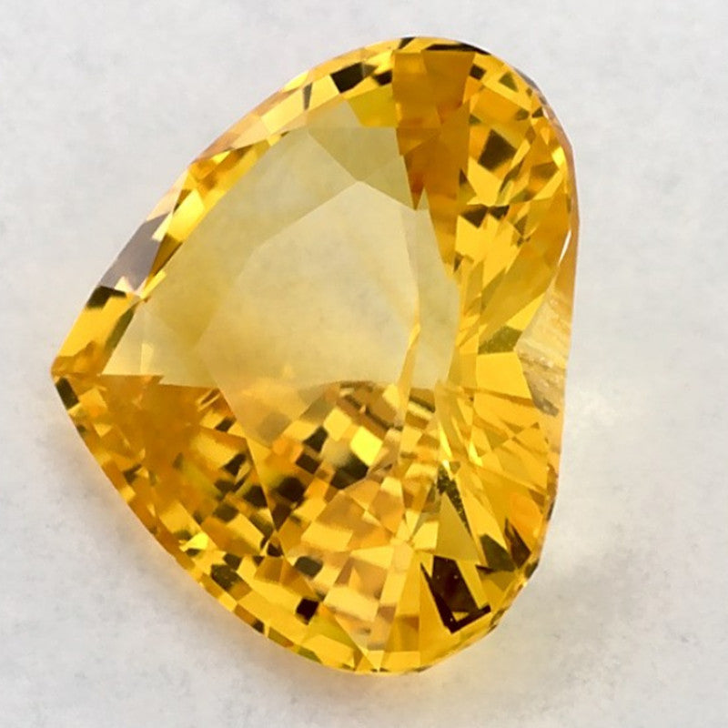 2.02 Carat Heart Natural Yellow Sapphire