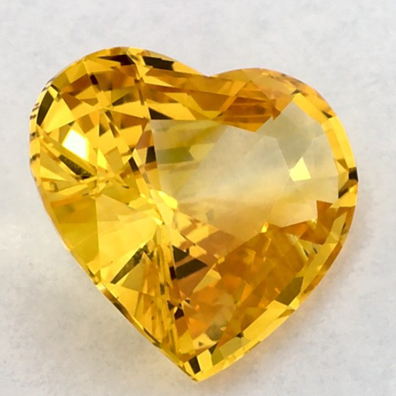 2.02 Carat Heart Natural Yellow Sapphire