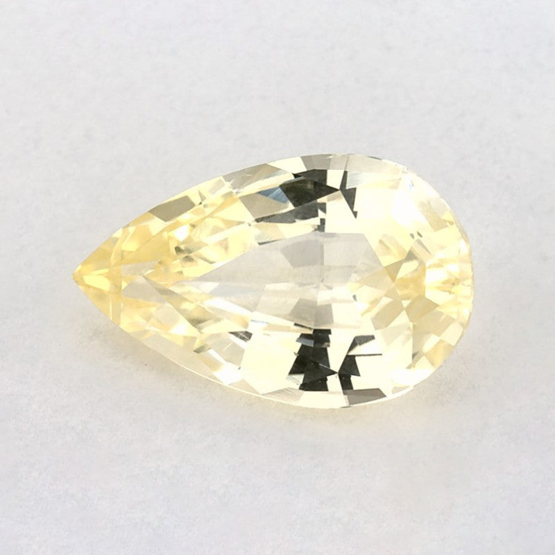 2.01 Carat Pear Natural Yellow Sapphire