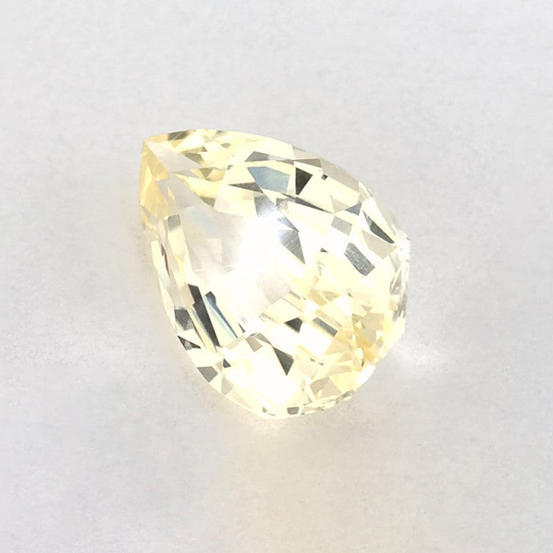 2.01 Carat Pear Natural Yellow Sapphire