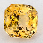 3.62 Carat Radiant Natural Yellow Sapphire