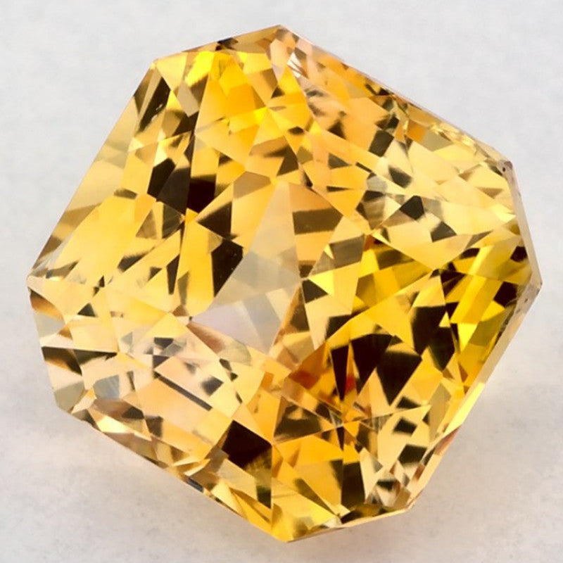 3.62 Carat Radiant Natural Yellow Sapphire