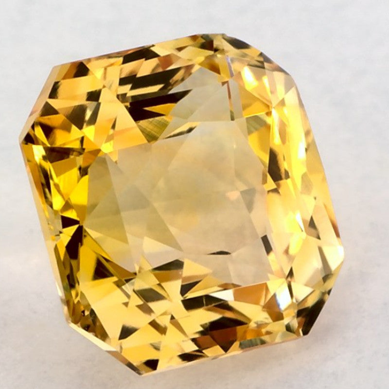 3.62 Carat Radiant Natural Yellow Sapphire