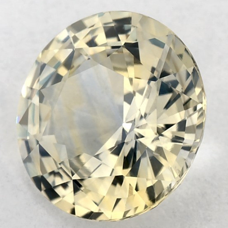 2.89 Carat Round Natural Yellow Sapphire