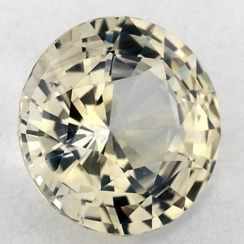 2.89 Carat Round Natural Yellow Sapphire