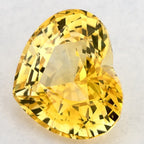 3.05 Carat Heart Natural Yellow Sapphire