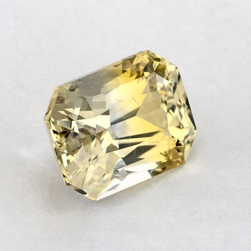 3.07 Carat Radiant Natural Yellow Sapphire