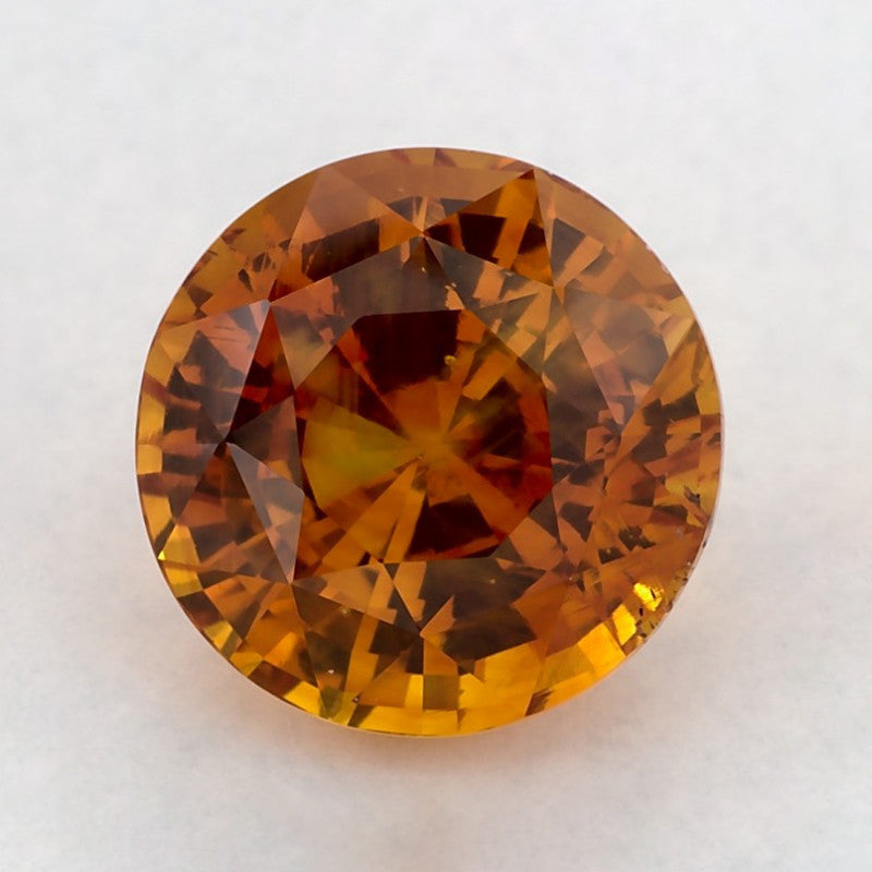 4.88 Carat Round Natural Yellow Sapphire