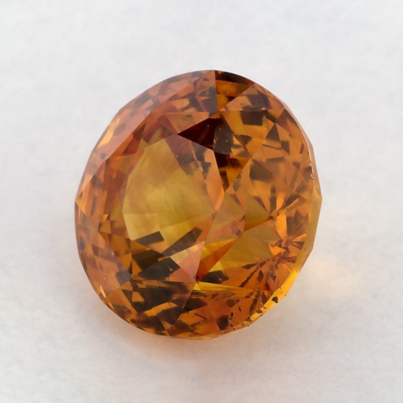 4.88 Carat Round Natural Yellow Sapphire