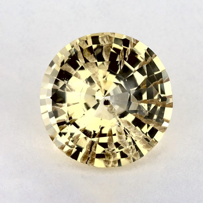 4.79 Carat Round Natural Yellow Sapphire