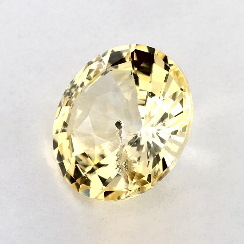 4.79 Carat Round Natural Yellow Sapphire