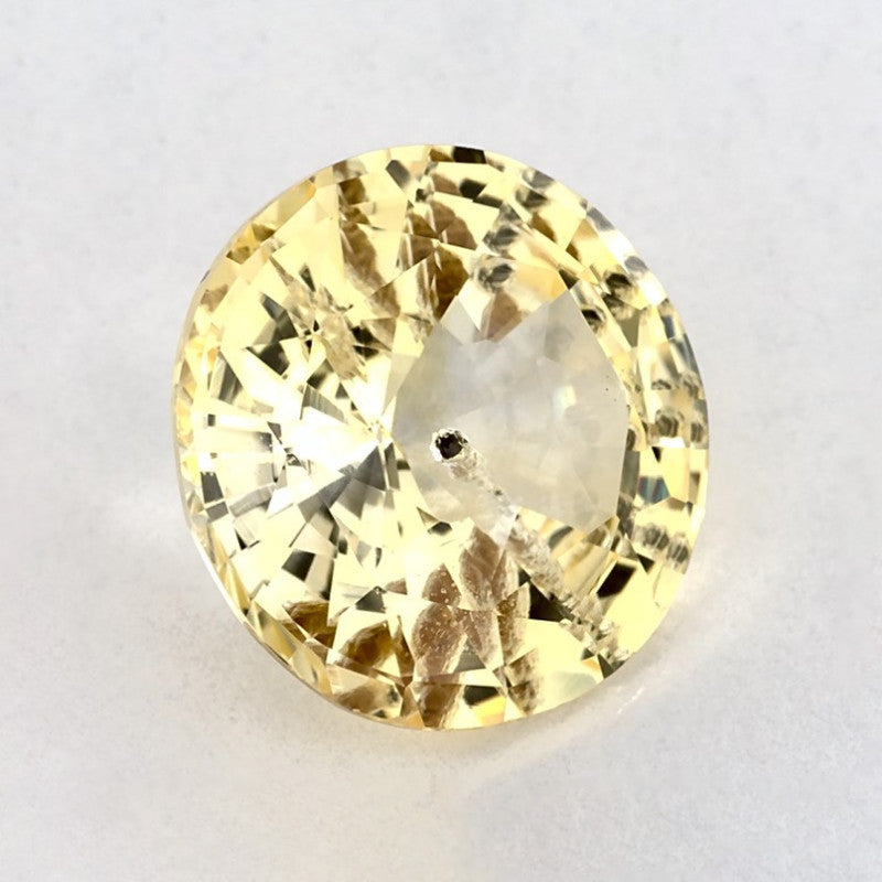 4.79 Carat Round Natural Yellow Sapphire