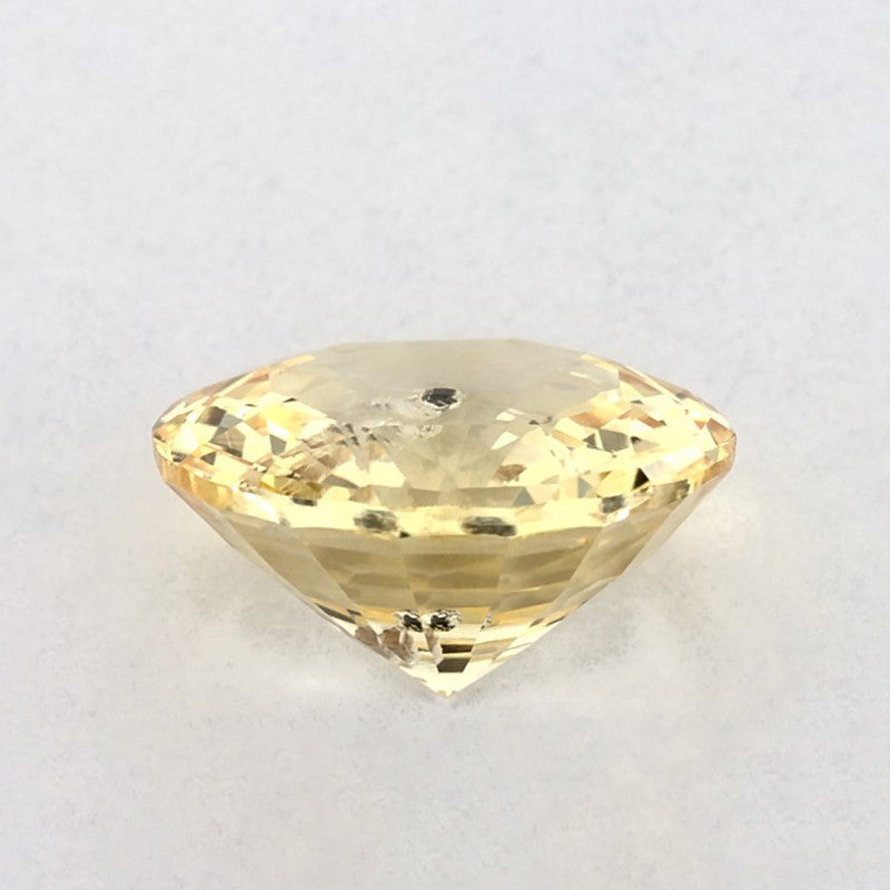 4.79 Carat Round Natural Yellow Sapphire