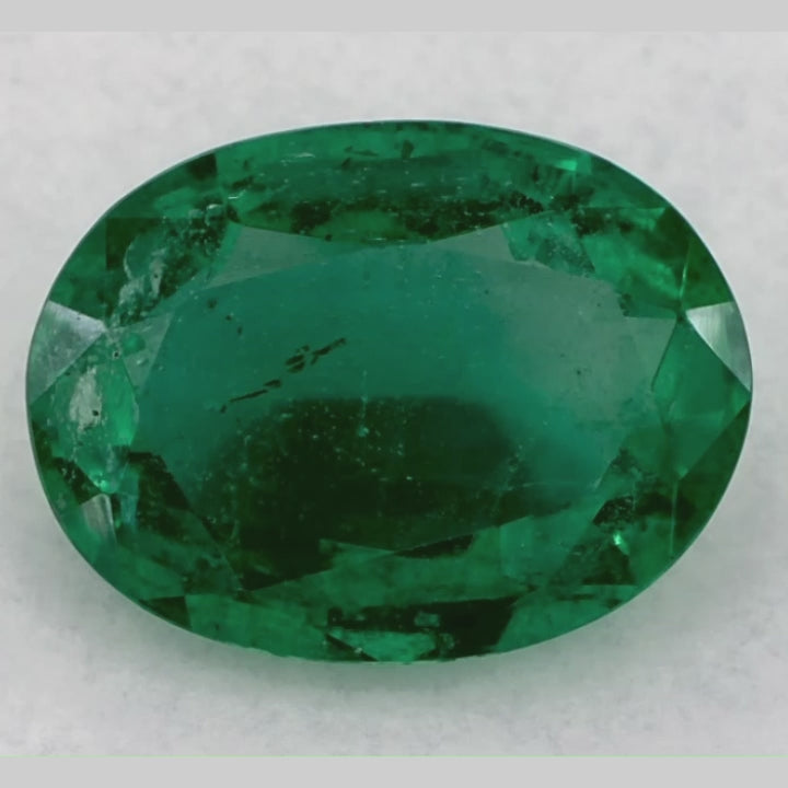 4.05 Carat Oval Natural Green Emerald