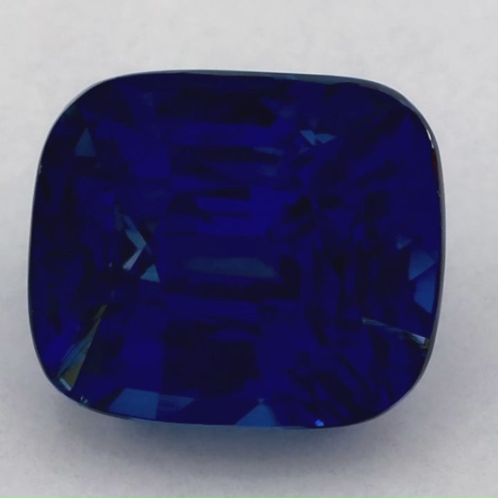 6.08 Carat Cushion Natural Blue Sapphire