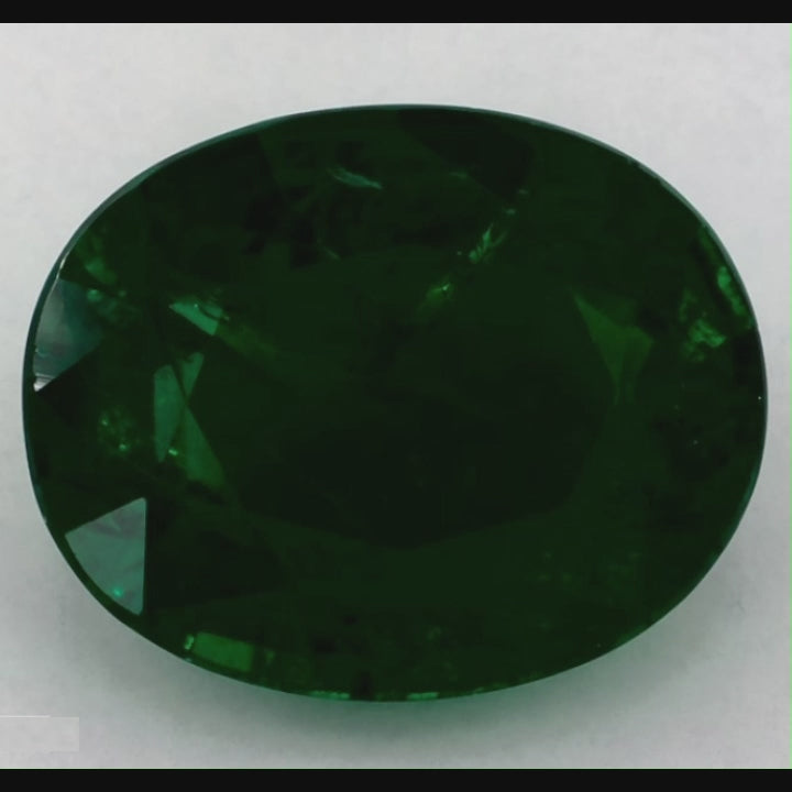 5.96 Carat Oval Natural Green Emerald