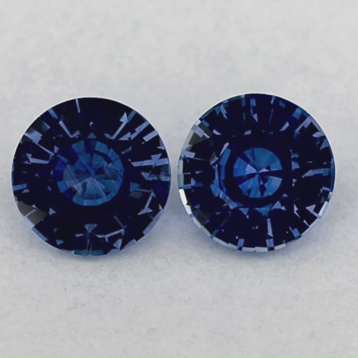 3.60 Carat Round Natural Blue Sapphire