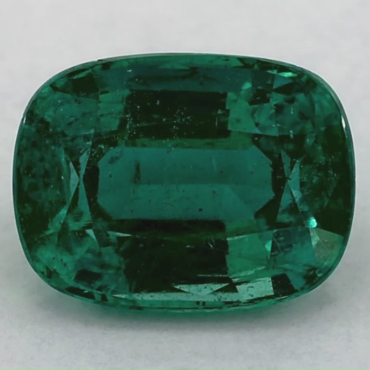 3.12 Carat Cushion Natural Green Emerald