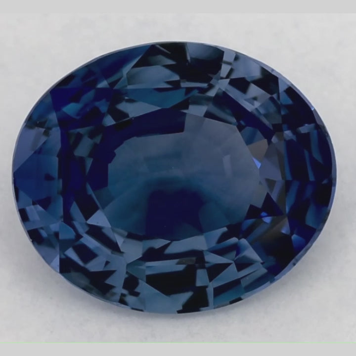 3.72 Carat Oval Natural Blue Sapphire