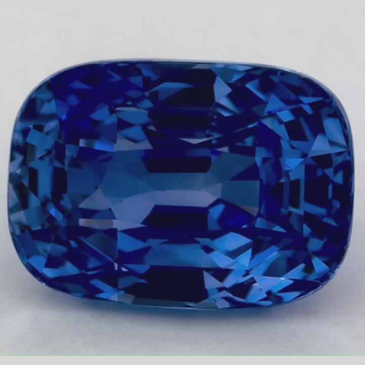4.27 Carat Cushion Natural Blue Sapphire