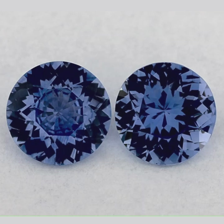 3.46 Carat Round Natural Blue Sapphire