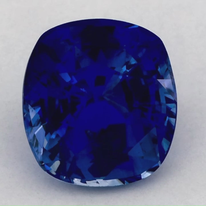 4.00 Carat Cushion Natural Blue Sapphire
