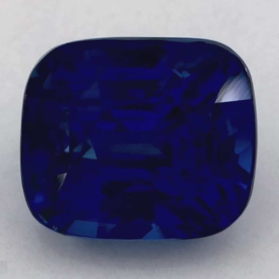 6.08 Carat Cushion Natural Blue Sapphire