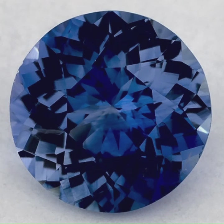 2.36 Carat Round Natural Blue Sapphire
