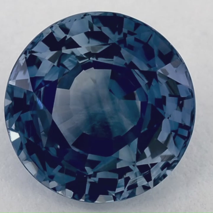 4.79 Carat Round Natural Blue Sapphire