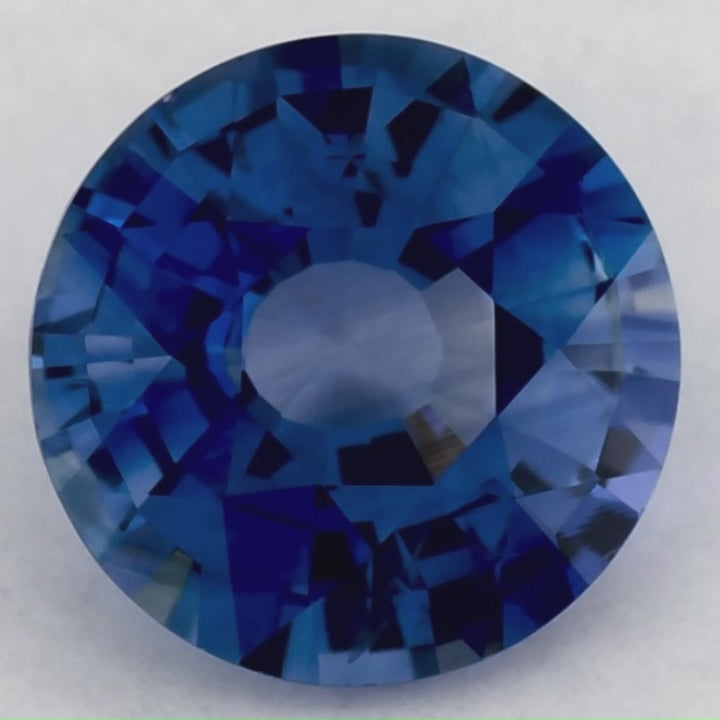 1.77 Carat Round Natural Blue Sapphire