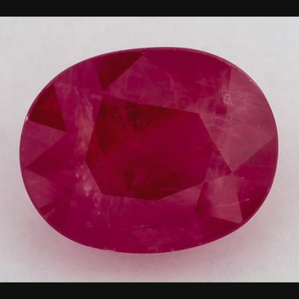3.00 Carat Oval Natural Red Ruby