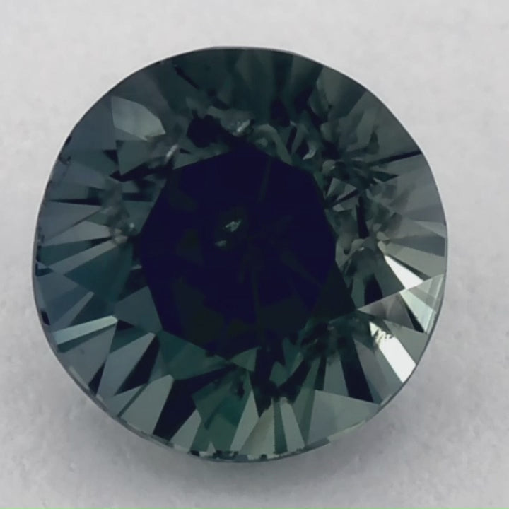 1.14 Carat Round Natural Green Sapphire