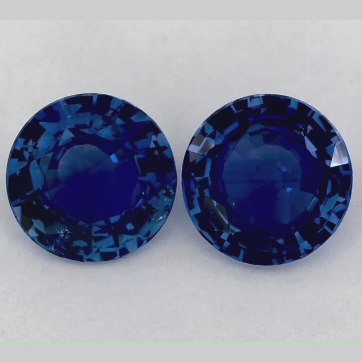 2.82 Carat Round Natural Blue Sapphire