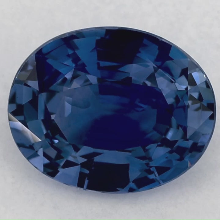 4.15 Carat Oval Natural Blue Sapphire