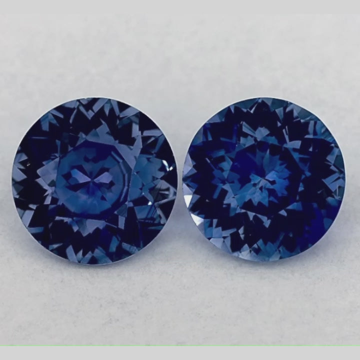 4.58 Carat Round Natural Blue Sapphire