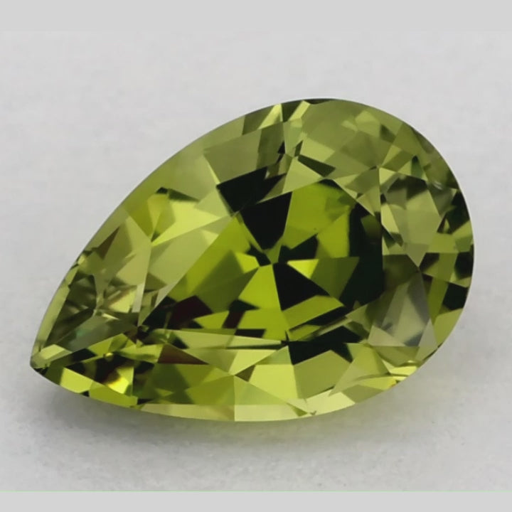 1.17 Carat Pear Natural Green Sapphire