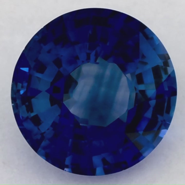 1.35 Carat Round Natural Blue Sapphire