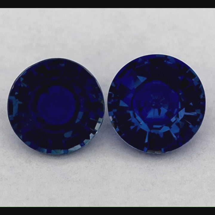 2.54 Carat Round Natural Blue Sapphire